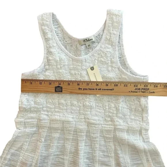 NWT Anthropologie Wolven Babydoll Tank Blouse White Gauze Textured XS - Picture 6 of 6